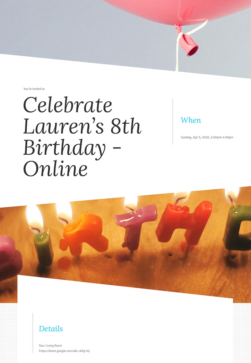 Adult Birthday - Kid's Birthday Party - Modern Invitation