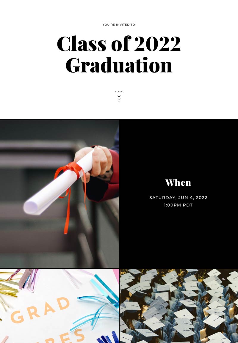 Just Because - Graduation Ceremony - Gallery Invitation