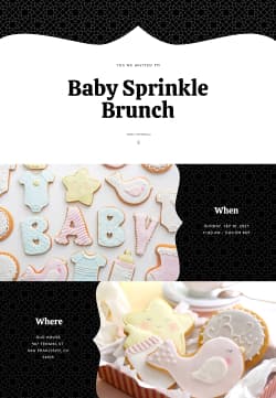 Baby Shower - Baby Sprinkle - Elegant Invitation
