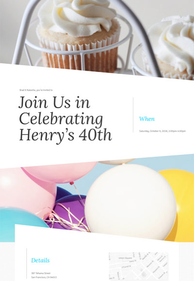 Adult Birthday - Big Bash Birthday - Modern Invitation