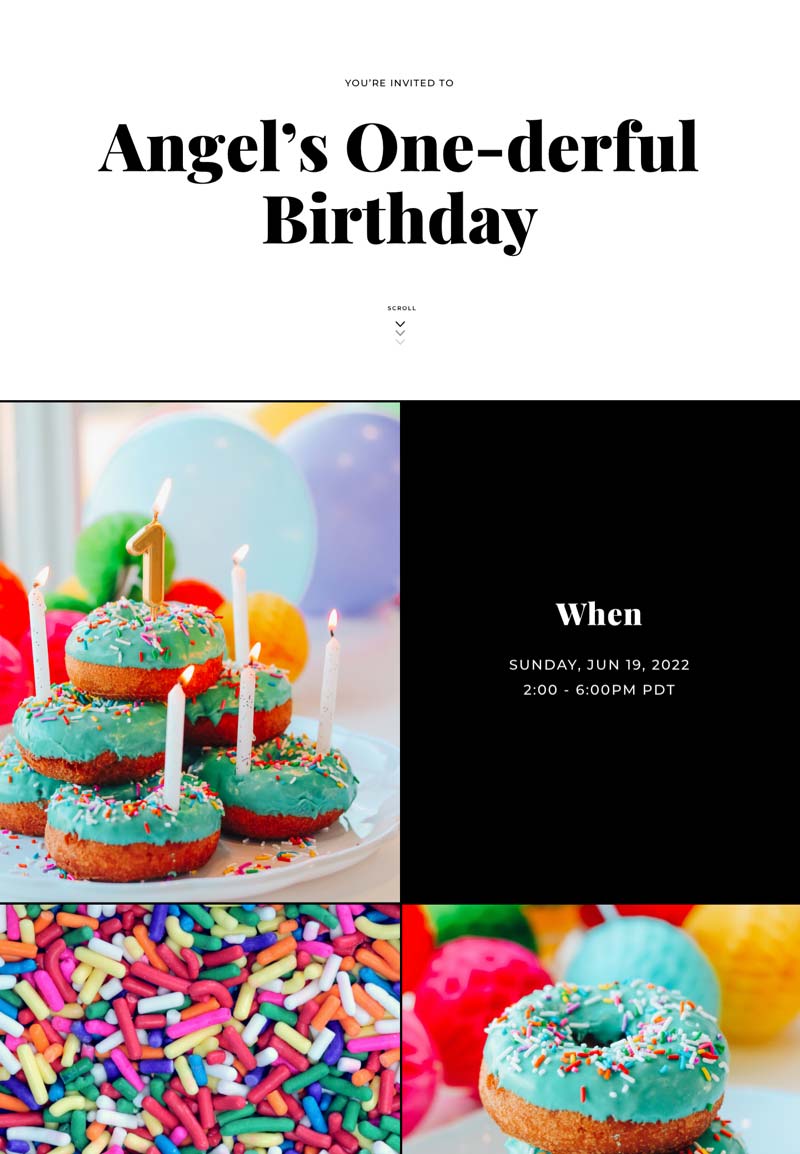 Adult Birthday - 1st Birthday Party - Gallery Invitation