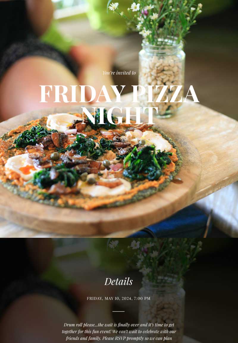 Nightlife - Pizza Party - Immersive Invitation