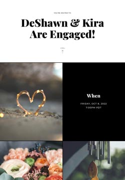 Love - Engagement Party - Gallery Invitation