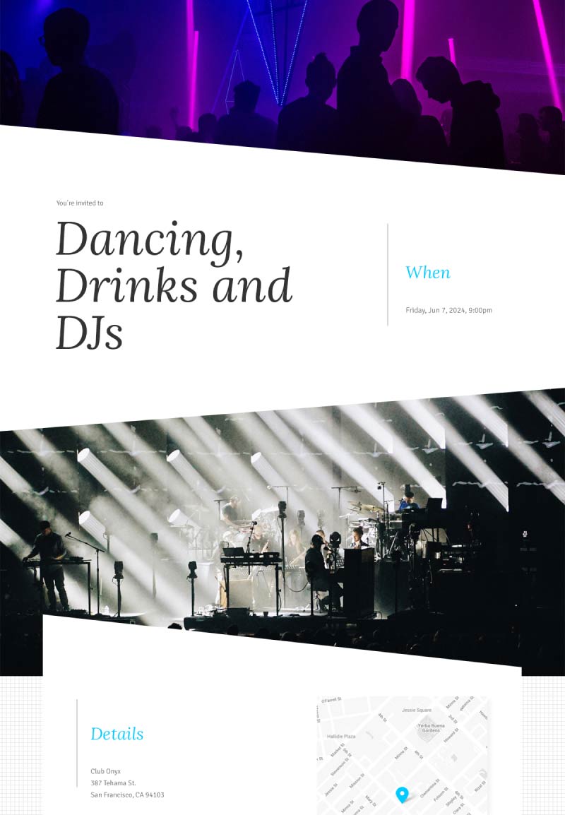 Business - Digital Dance Party - Modern Invitation