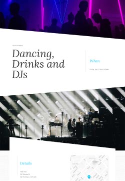 Nightlife - Digital Dance Party - Modern Invitation