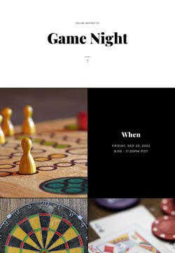 Nightlife - Game Night - Gallery Invitation