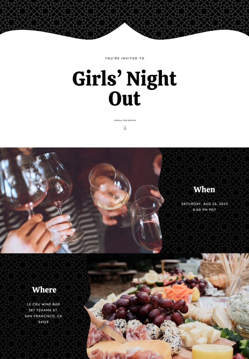 Cocktail Party - Girls' Night - Elegant Invitation