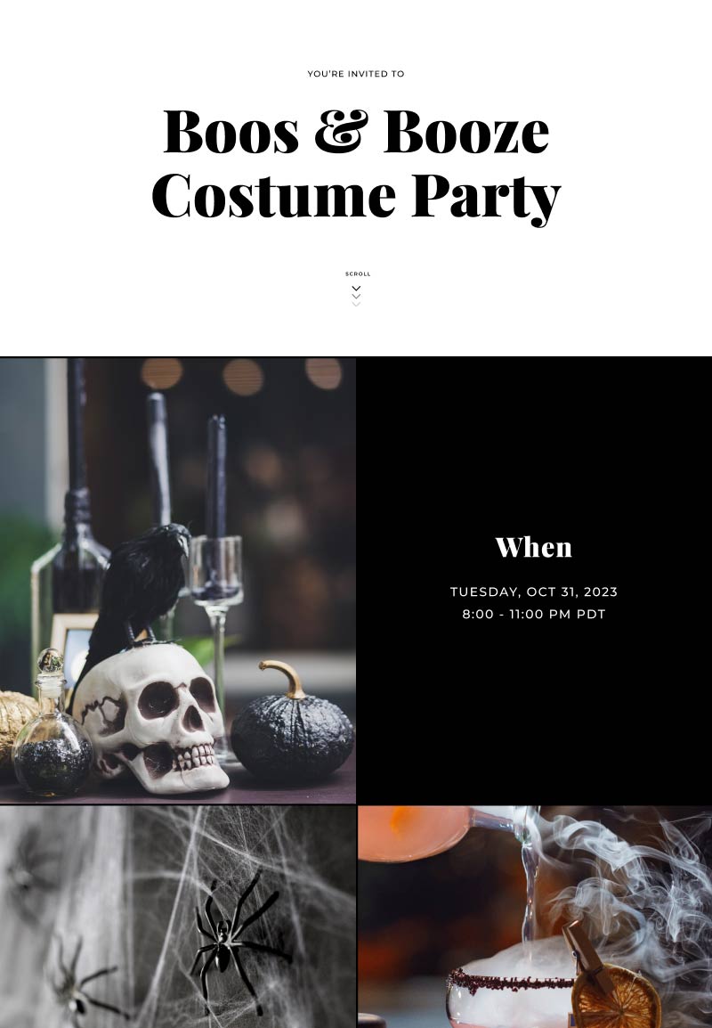 Just Because - Costume Party - Gallery Invitation