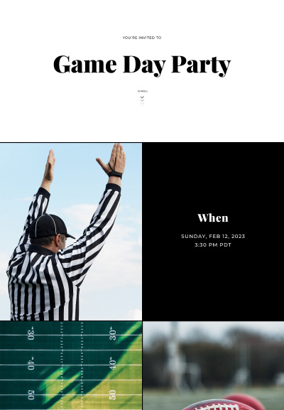 Seasonal - Game Day - Gallery Invitation