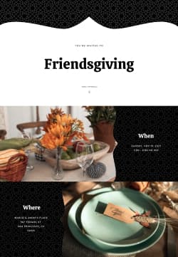 Seasonal - Friendsgiving - Elegant Invitation