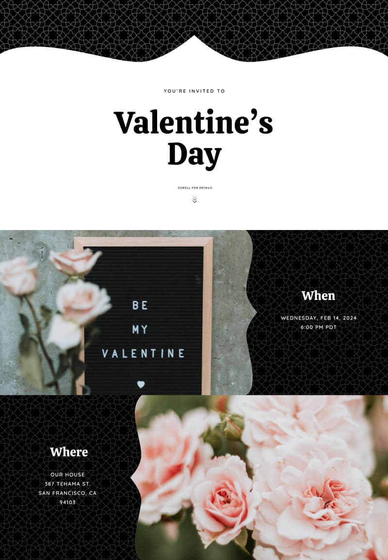 Pet Party - Valentine's Day - Elegant Invitation